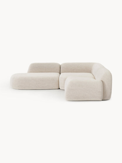 Wolke Modular Bouclé Corner Sofa (4-Seater) with Chaise Longue