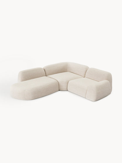 Wolke Modular Bouclé Corner Sofa (4-Seater) with Chaise Longue