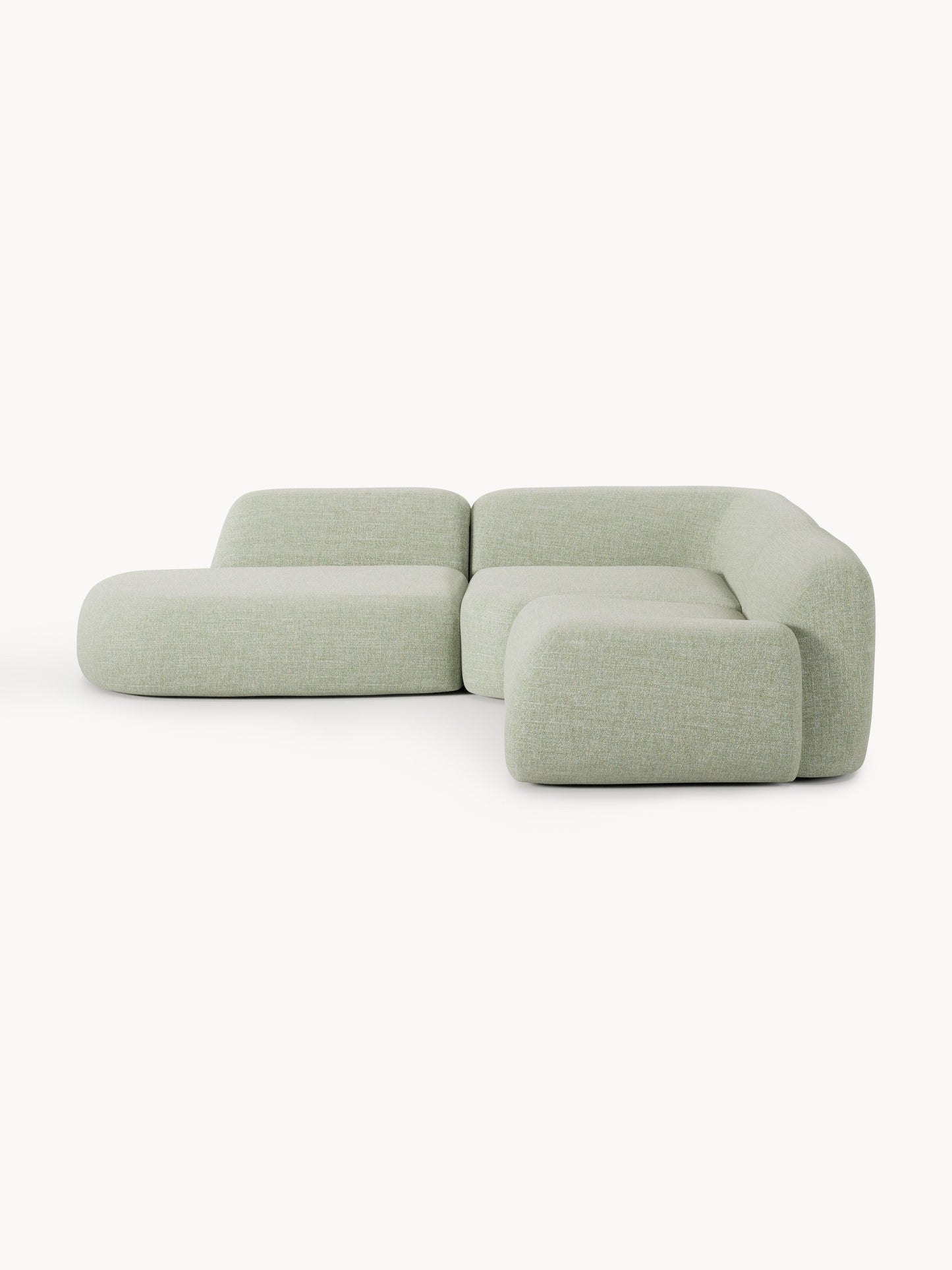 Wolke Modular Bouclé Corner Sofa (4-Seater) with Chaise Longue