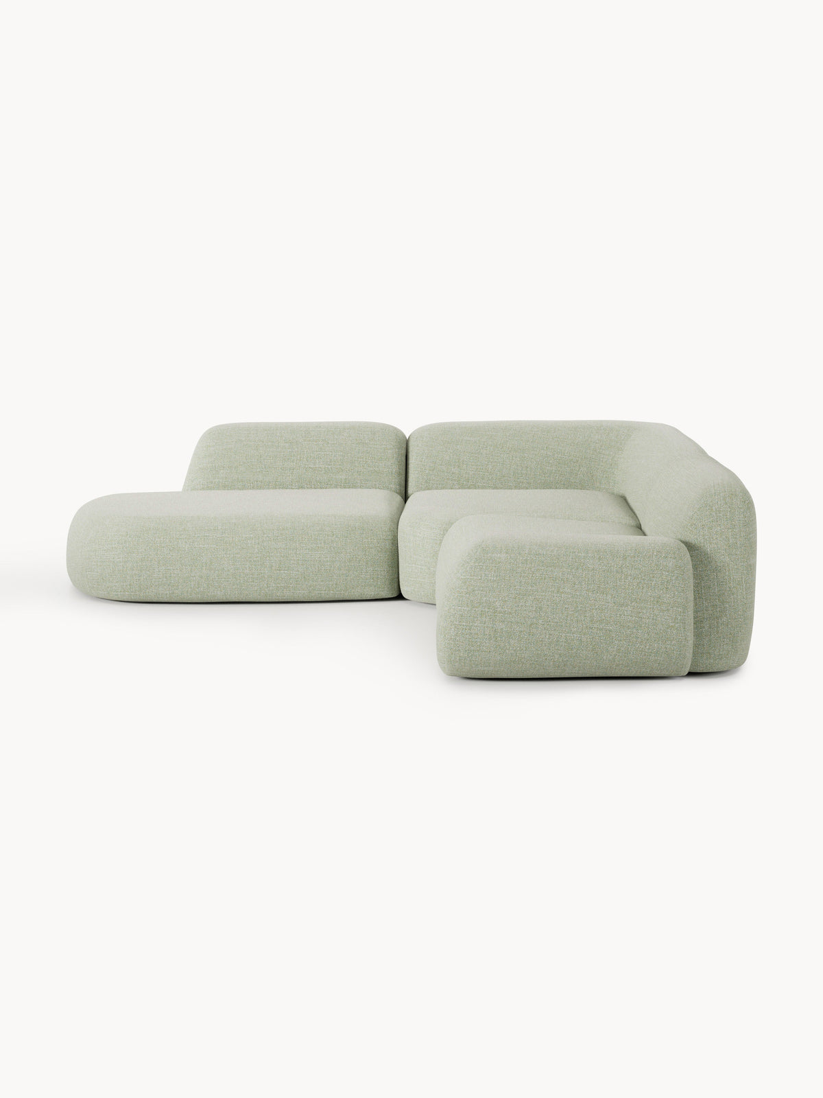 Wolke Modular Bouclé Corner Sofa (4-Seater) with Chaise Longue