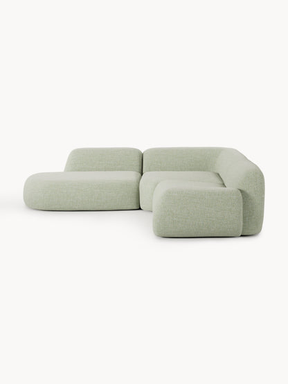 Wolke Modular Bouclé Corner Sofa (4-Seater) with Chaise Longue