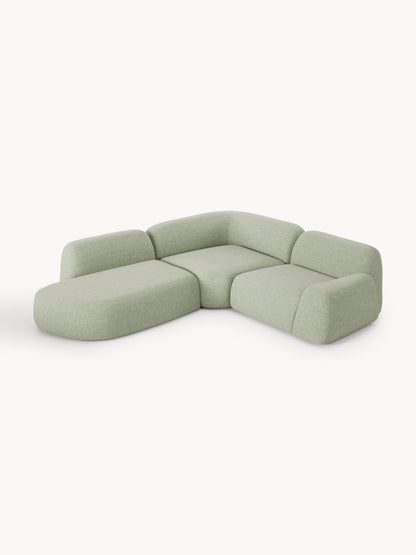 Wolke Modular Bouclé Corner Sofa (4-Seater) with Chaise Longue