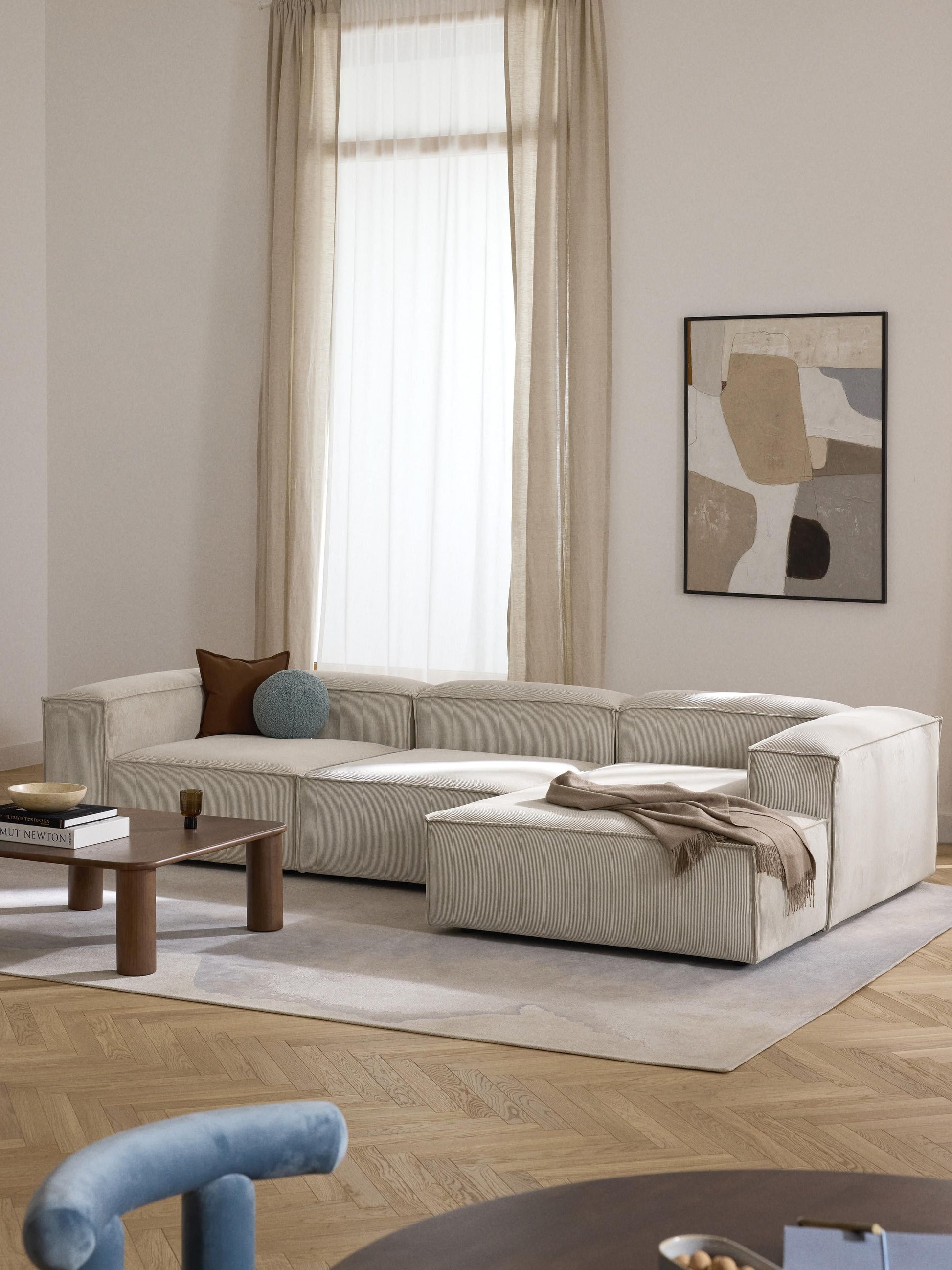 Lennon Modular Corner Sofa (4-Seater) in Corduroy