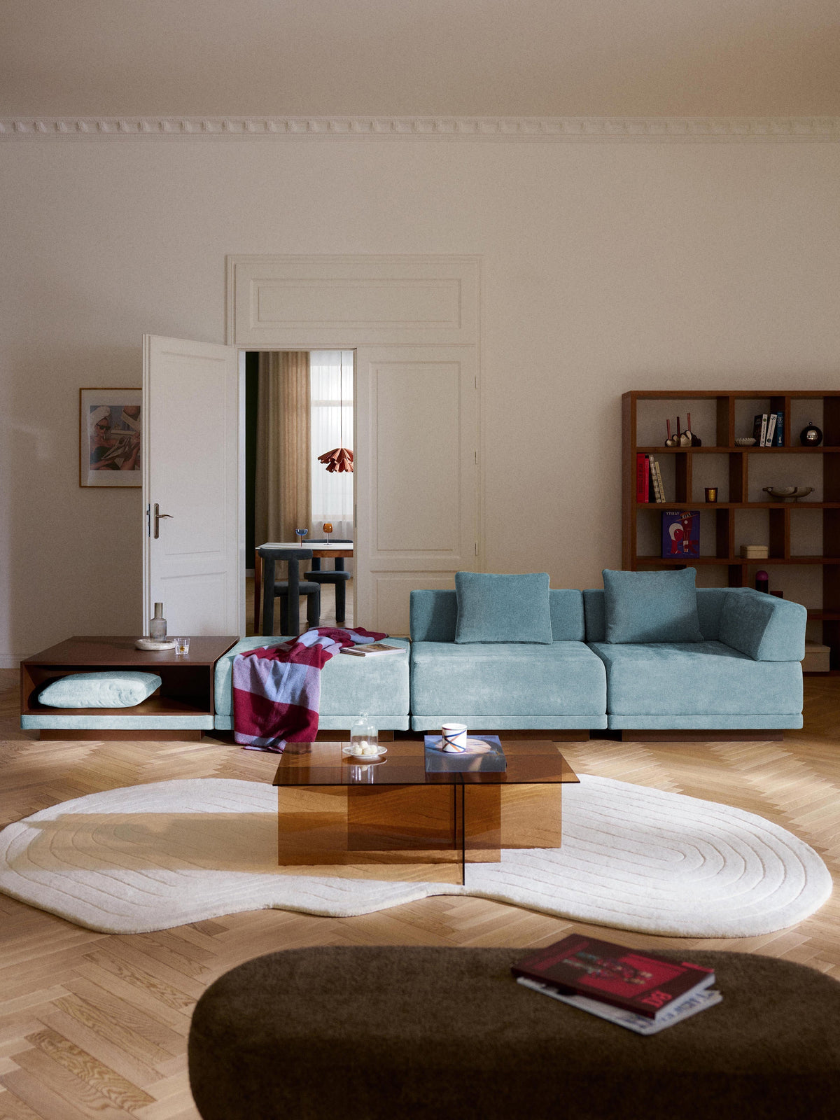 Colin Modular Sofa (4-Seater) with Coffee Table & Ottoman