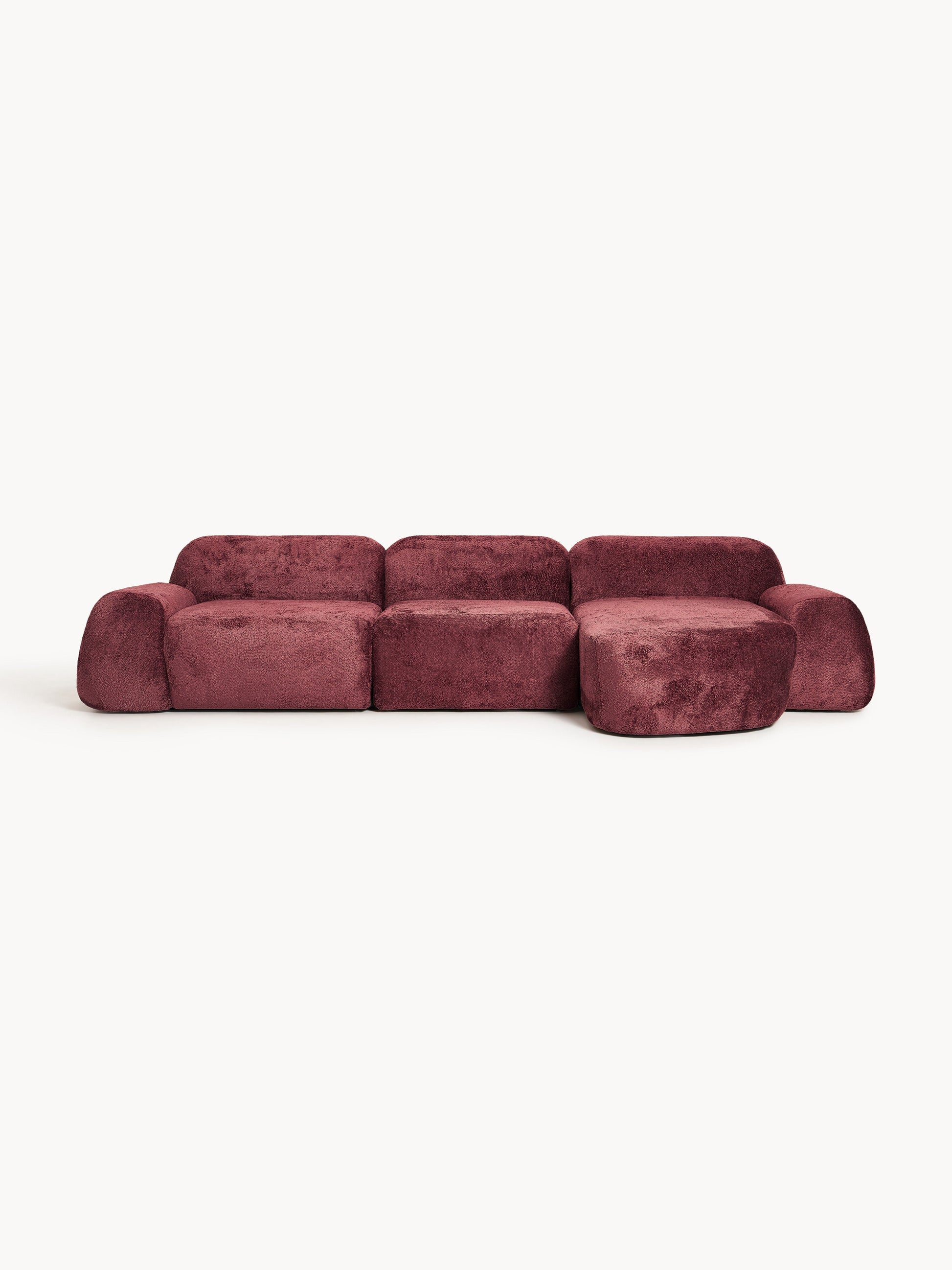 Wolke Modular Teddy Bouclé Corner Sofa (4-Seater)