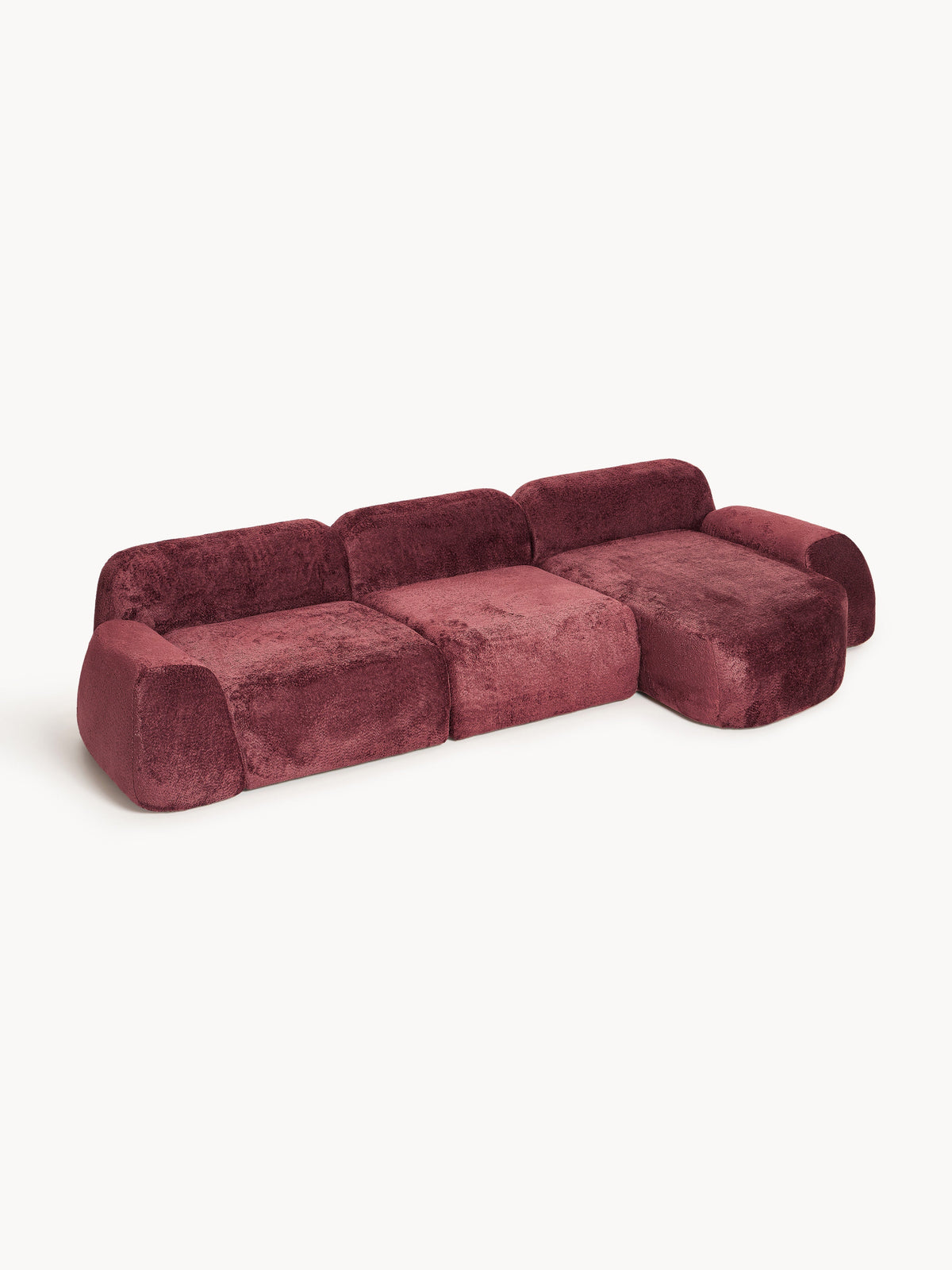 Wolke Modular Teddy Bouclé Corner Sofa (4-Seater)