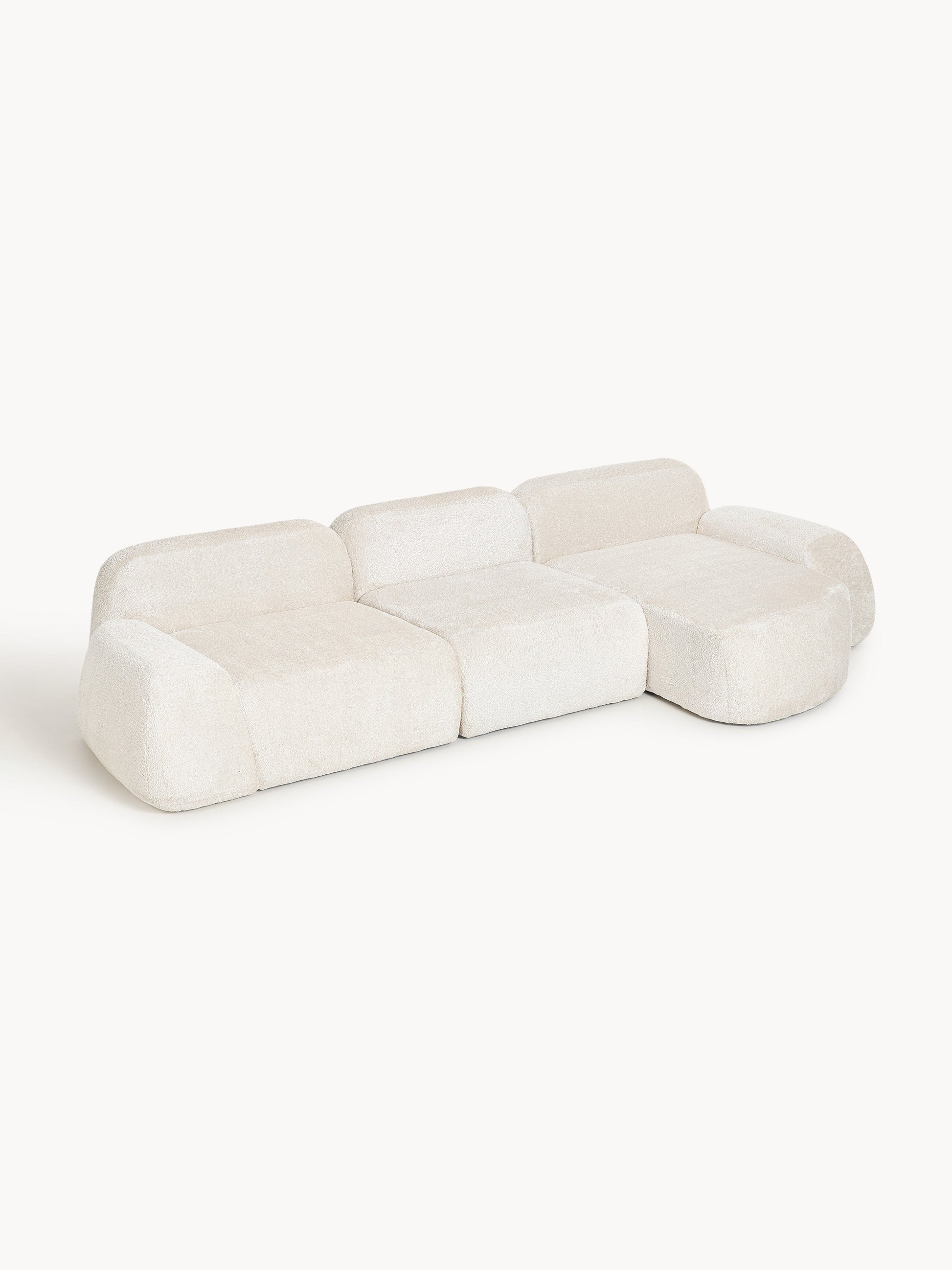 Wolke Modular Teddy Bouclé Corner Sofa (4-Seater)
