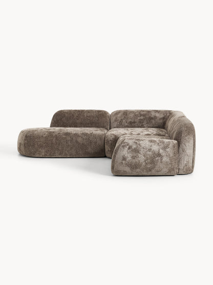 Wolke Modular Teddy Bouclé Corner Sofa (4-Seater) with Chaise Longue