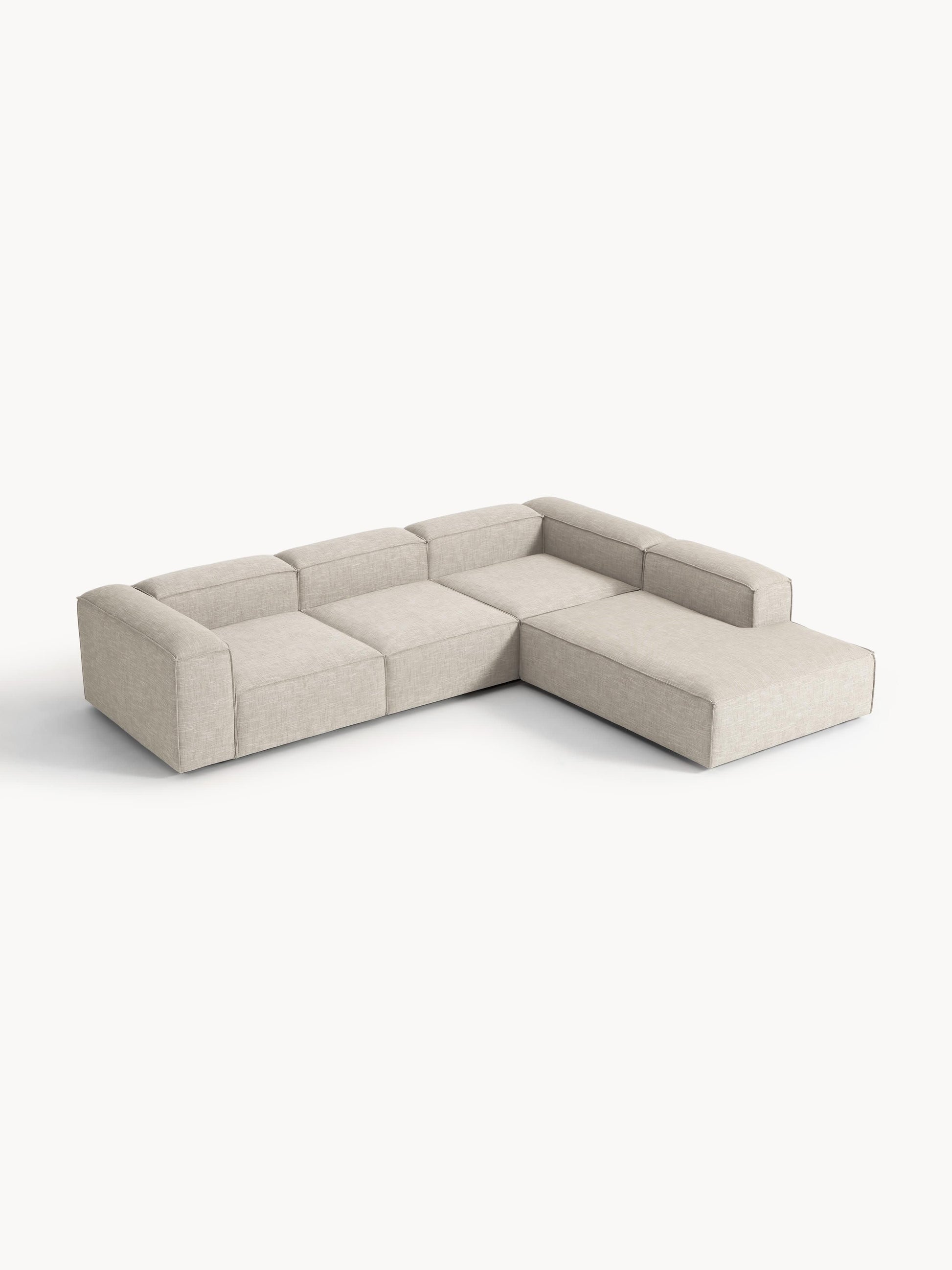 Lennon Modular XL Corner Sofa (4-Seater) in Linen Blend