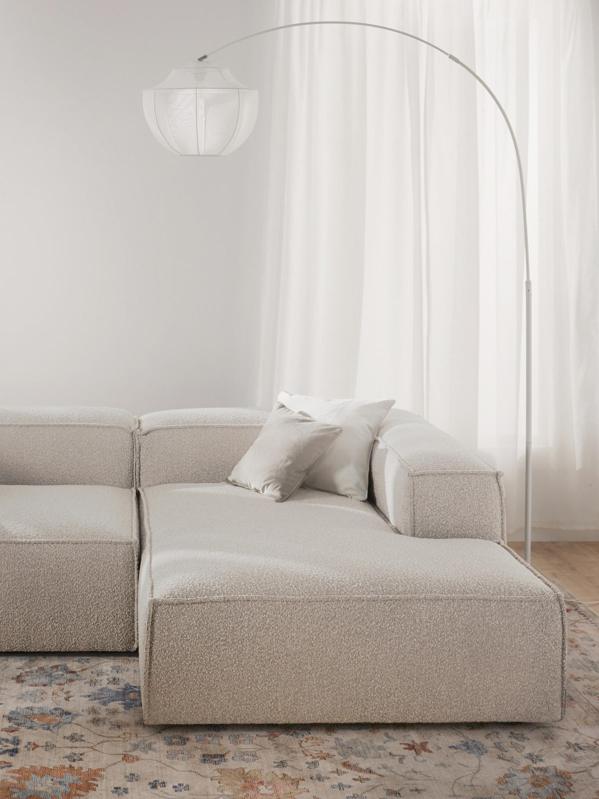 Lennon Ottoman Corner Module in Bouclé