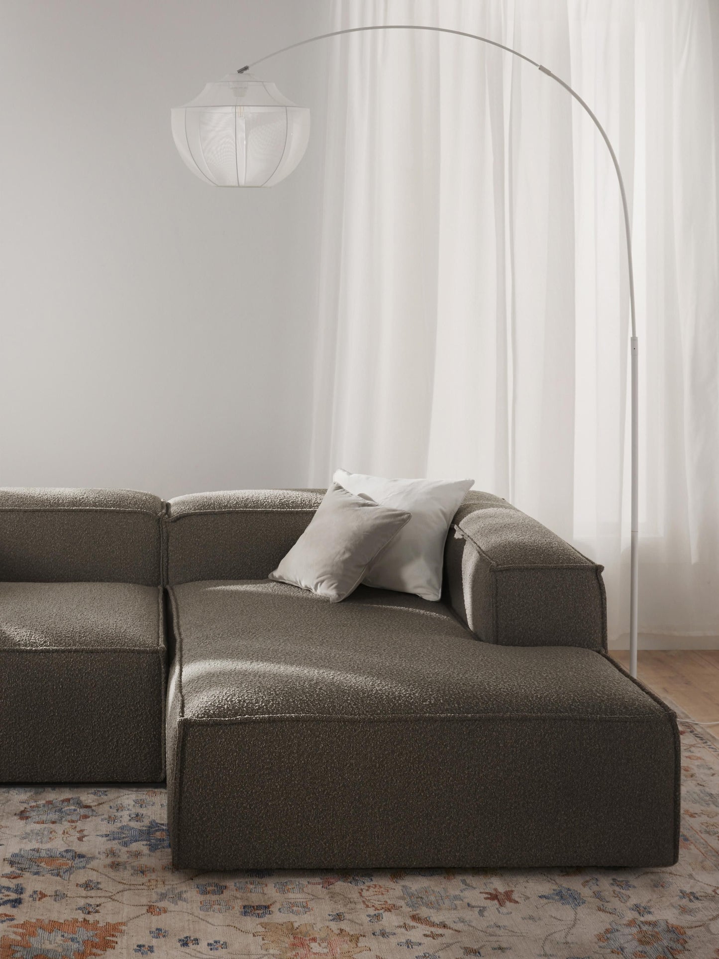 Lennon Ottoman Corner Module in Bouclé