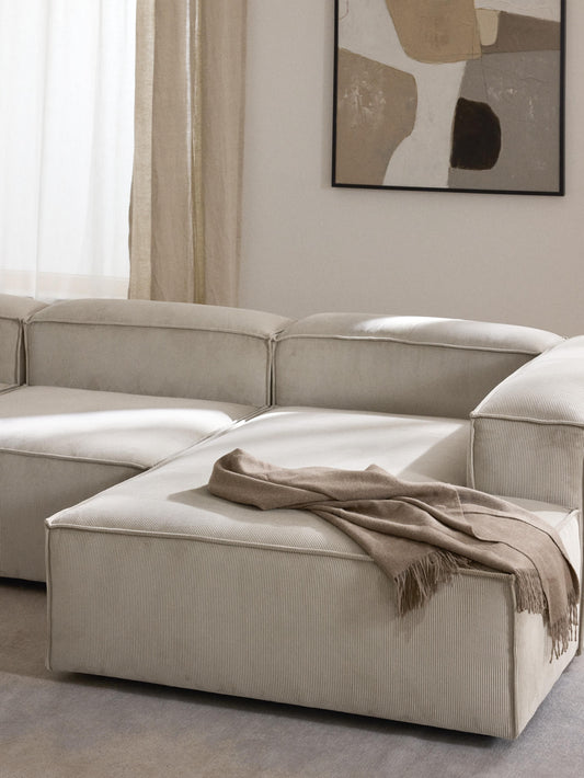 Lennon Ottoman Corner Module in Corduroy