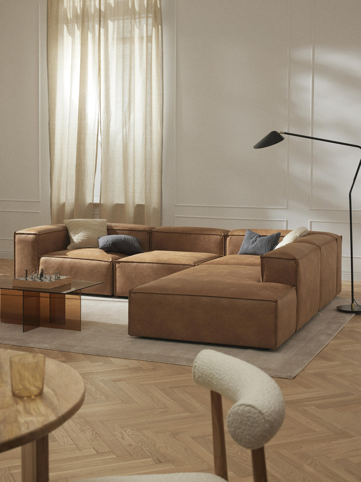 Lennon Leather Ottoman Module
