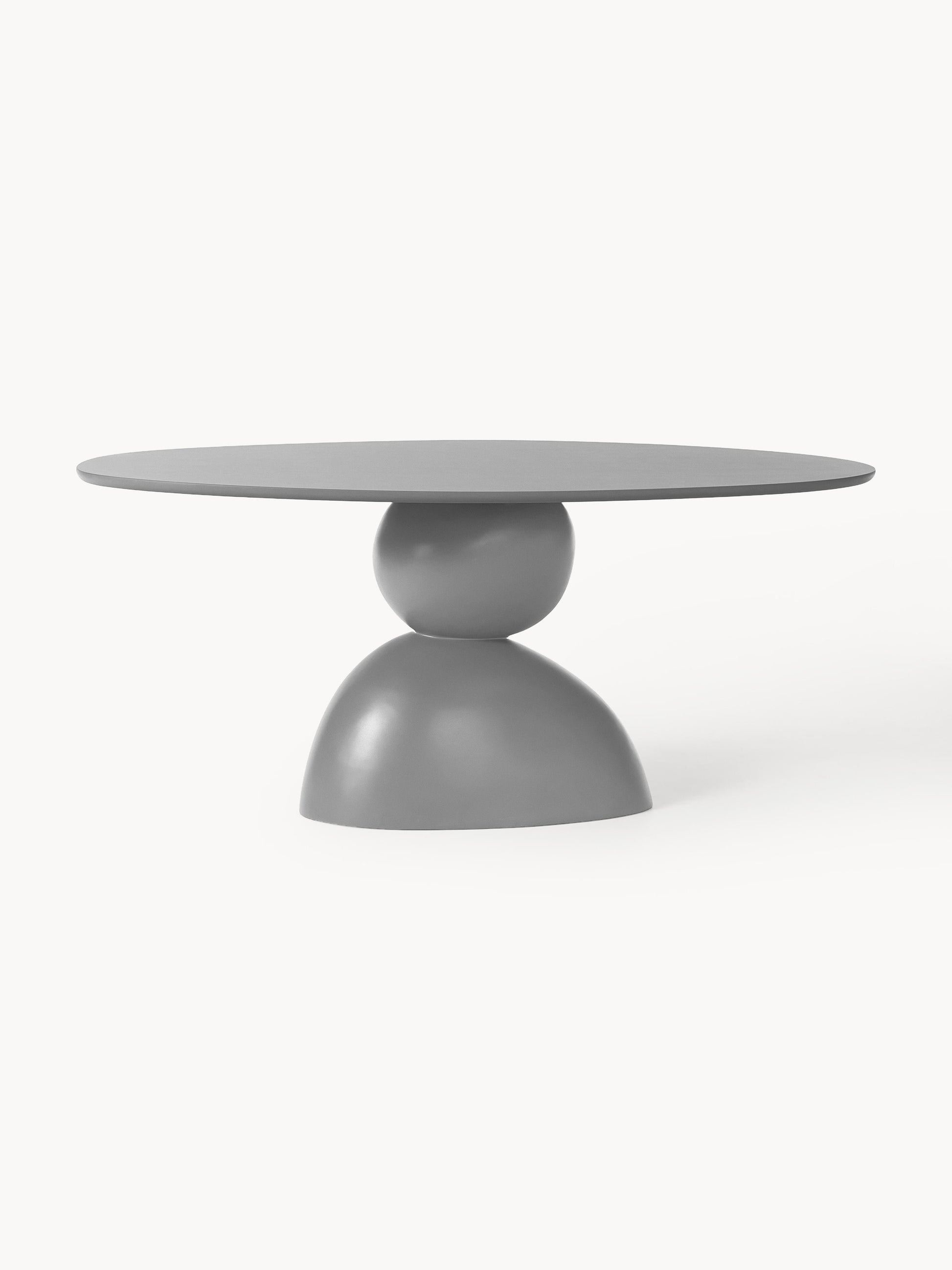 Sahrain Oval Dining Table with Organic Design, 180 x 90 cm