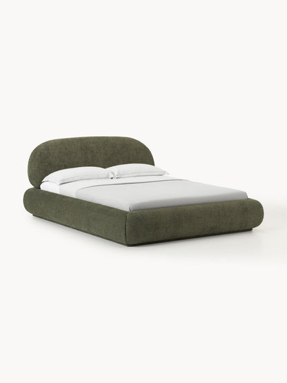 Alba Upholstered Bed in Teddy Bouclé