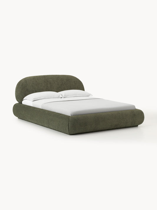 Alba Upholstered Bed in Teddy Bouclé
