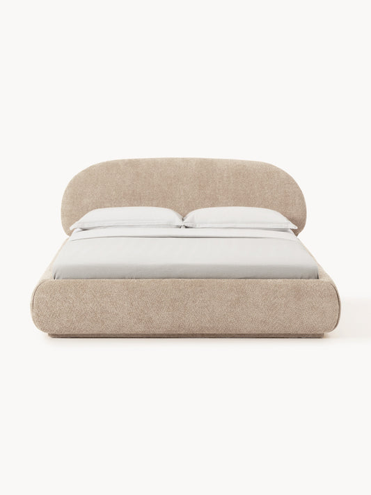 Alba Upholstered Bed in Teddy Bouclé