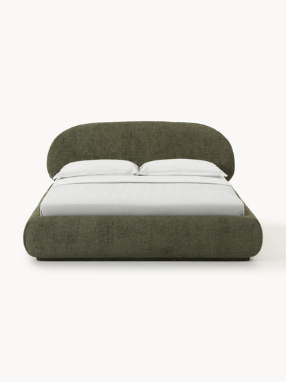 Alba Upholstered Bed in Teddy Bouclé
