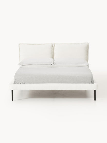 Amelia Upholstered Bed in Teddy Bouclé