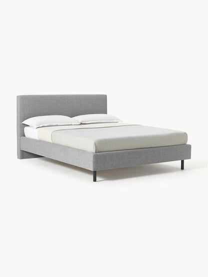 Giulia Upholstered Bed with Wooden Feet