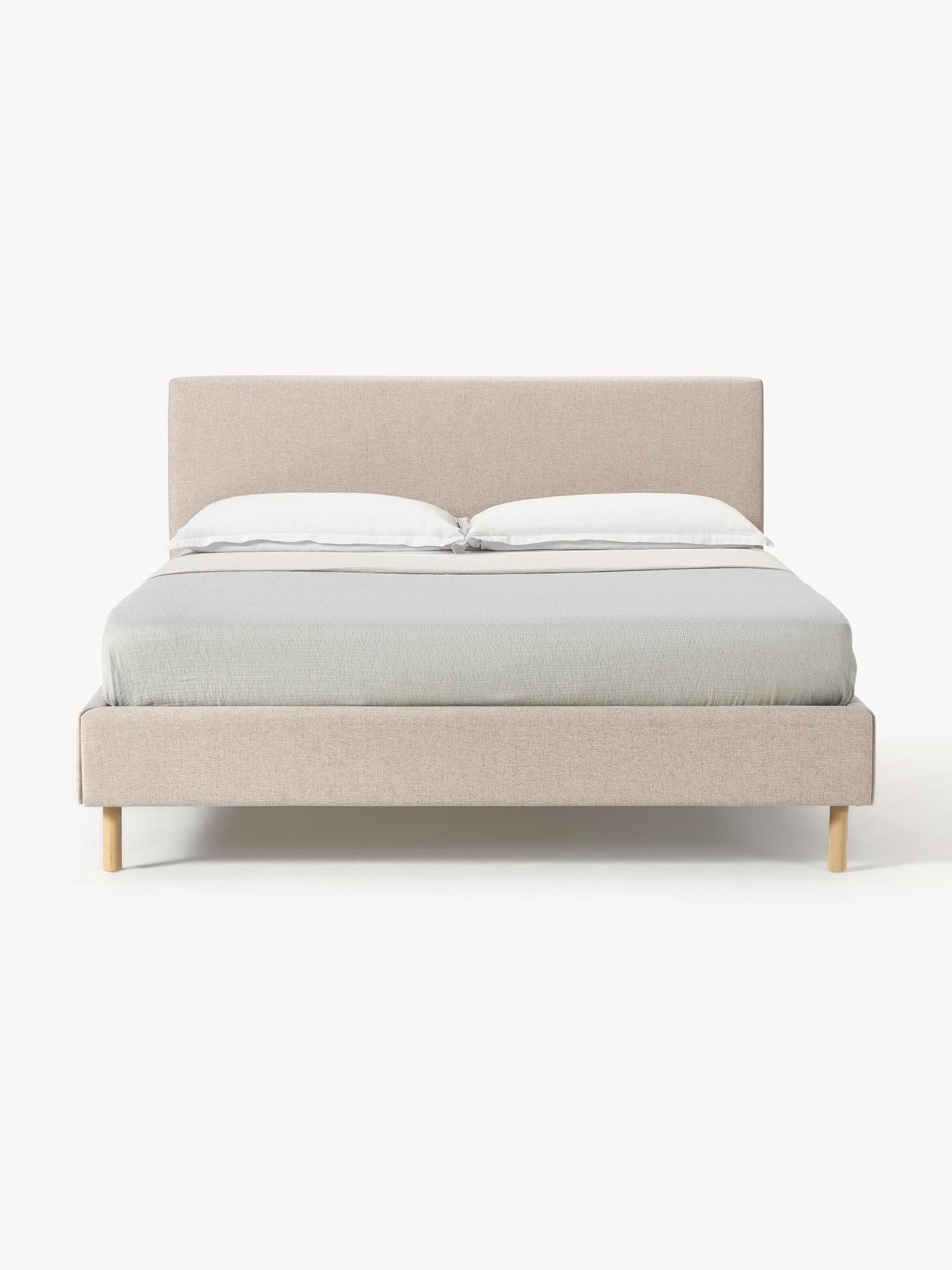 Giulia Upholstered Bed with Wooden Feet