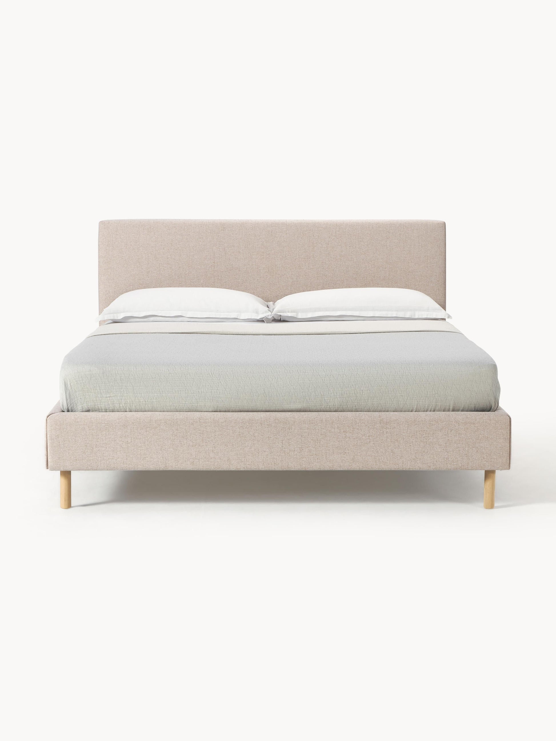 Giulia Upholstered Bed with Wooden Feet