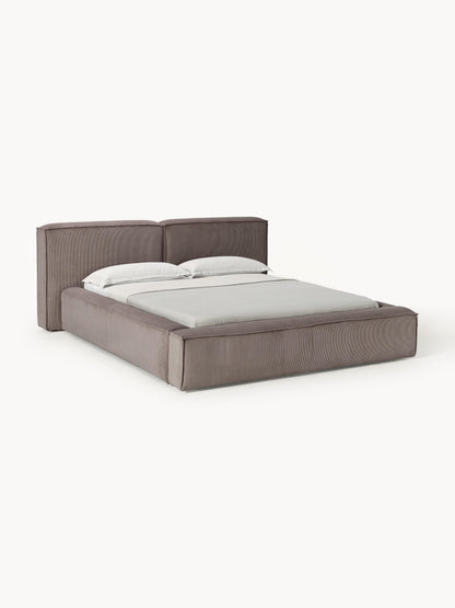 Lennon Corduroy Upholstered Bed with Storage