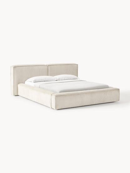 Lennon Corduroy Upholstered Bed with Storage