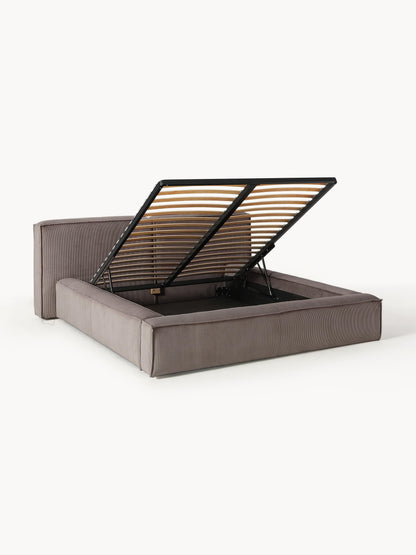 Lennon Corduroy Upholstered Bed with Storage