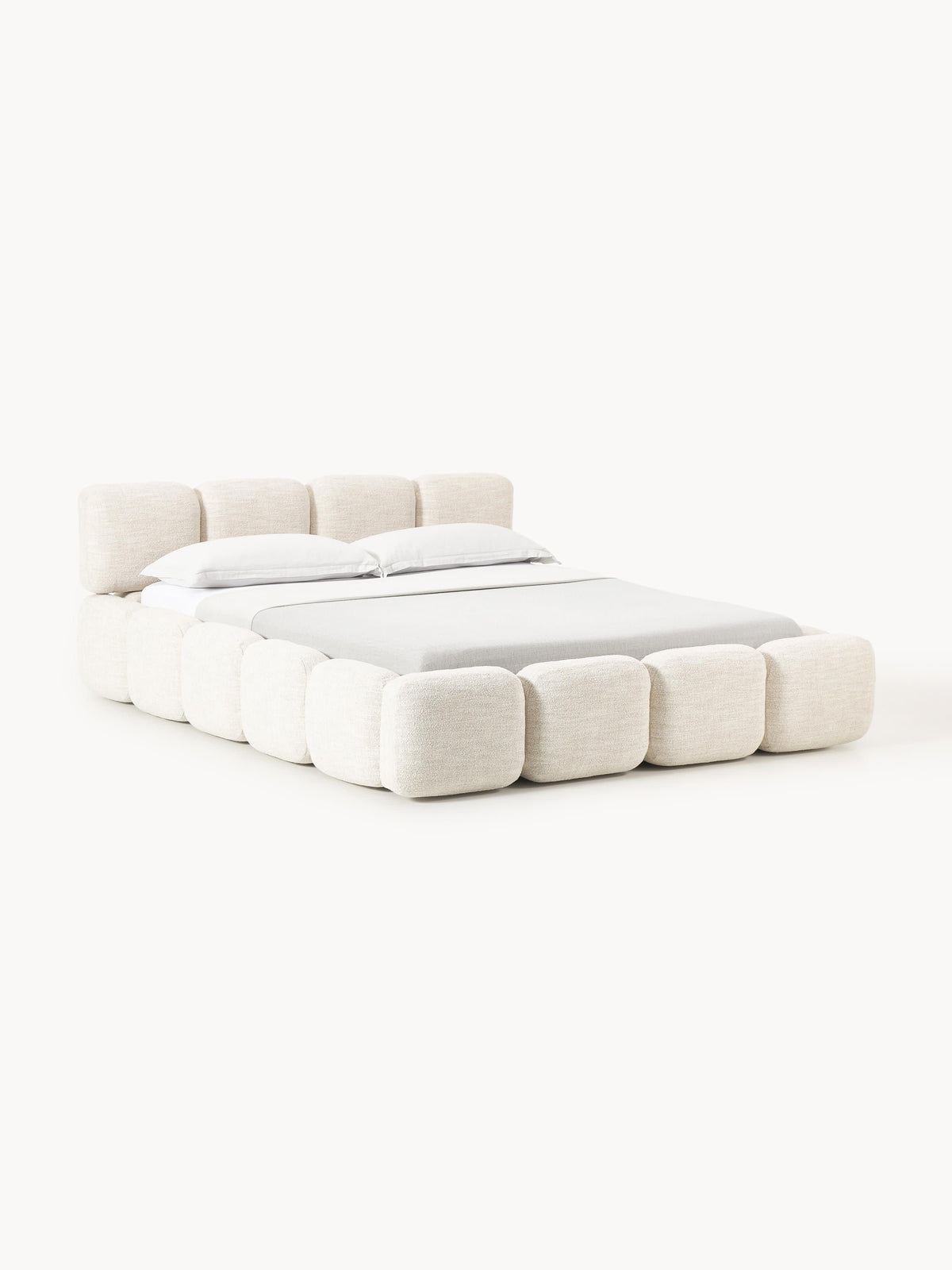 Tayla Upholstered Bed in Bouclé