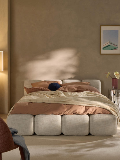 Tayla Upholstered Bed in Bouclé