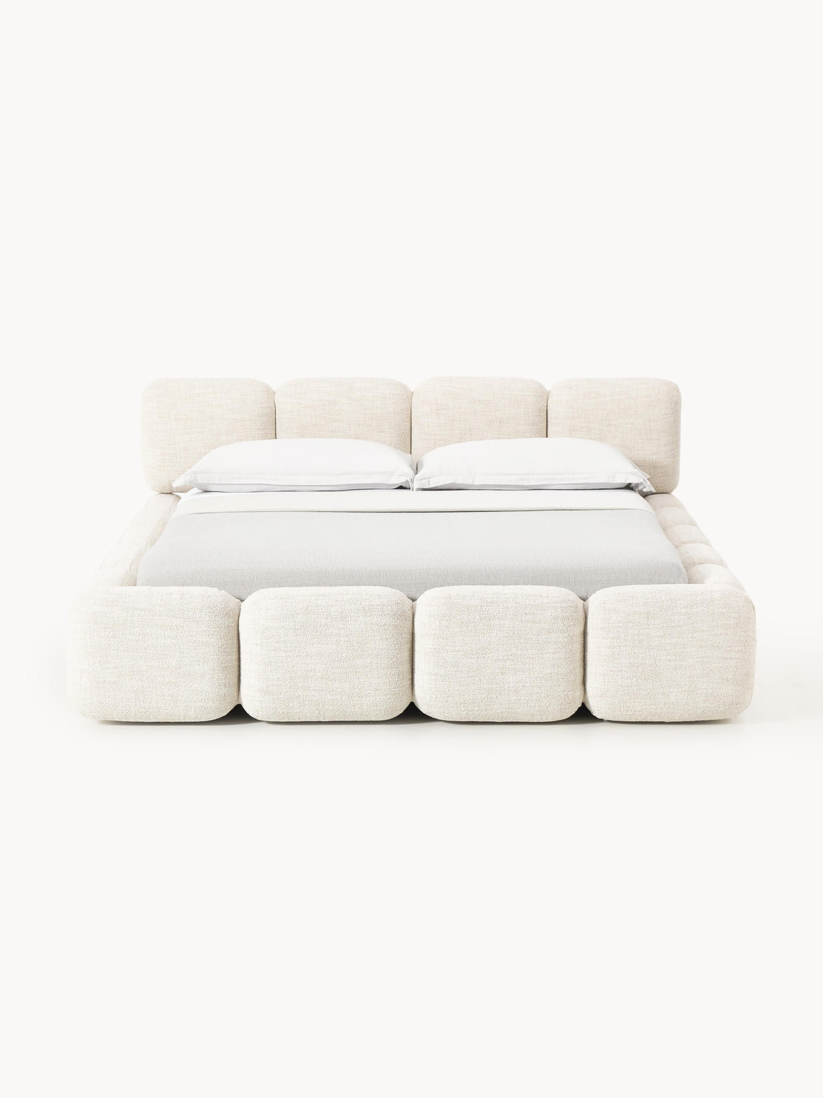 Tayla Upholstered Bed in Bouclé
