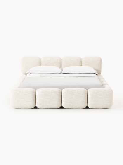 Tayla Upholstered Bed in Bouclé