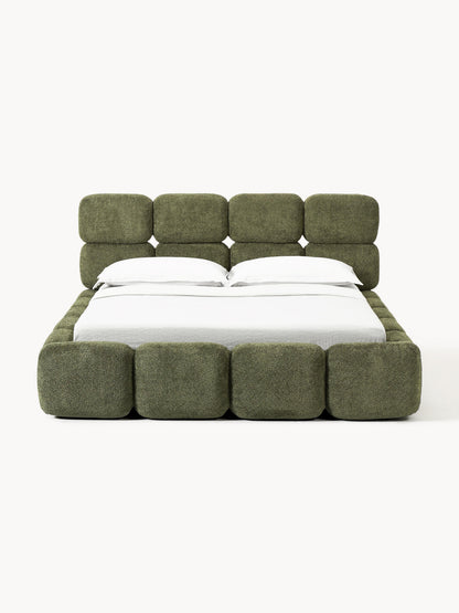 Tayla Upholstered Bed in Teddy Bouclé