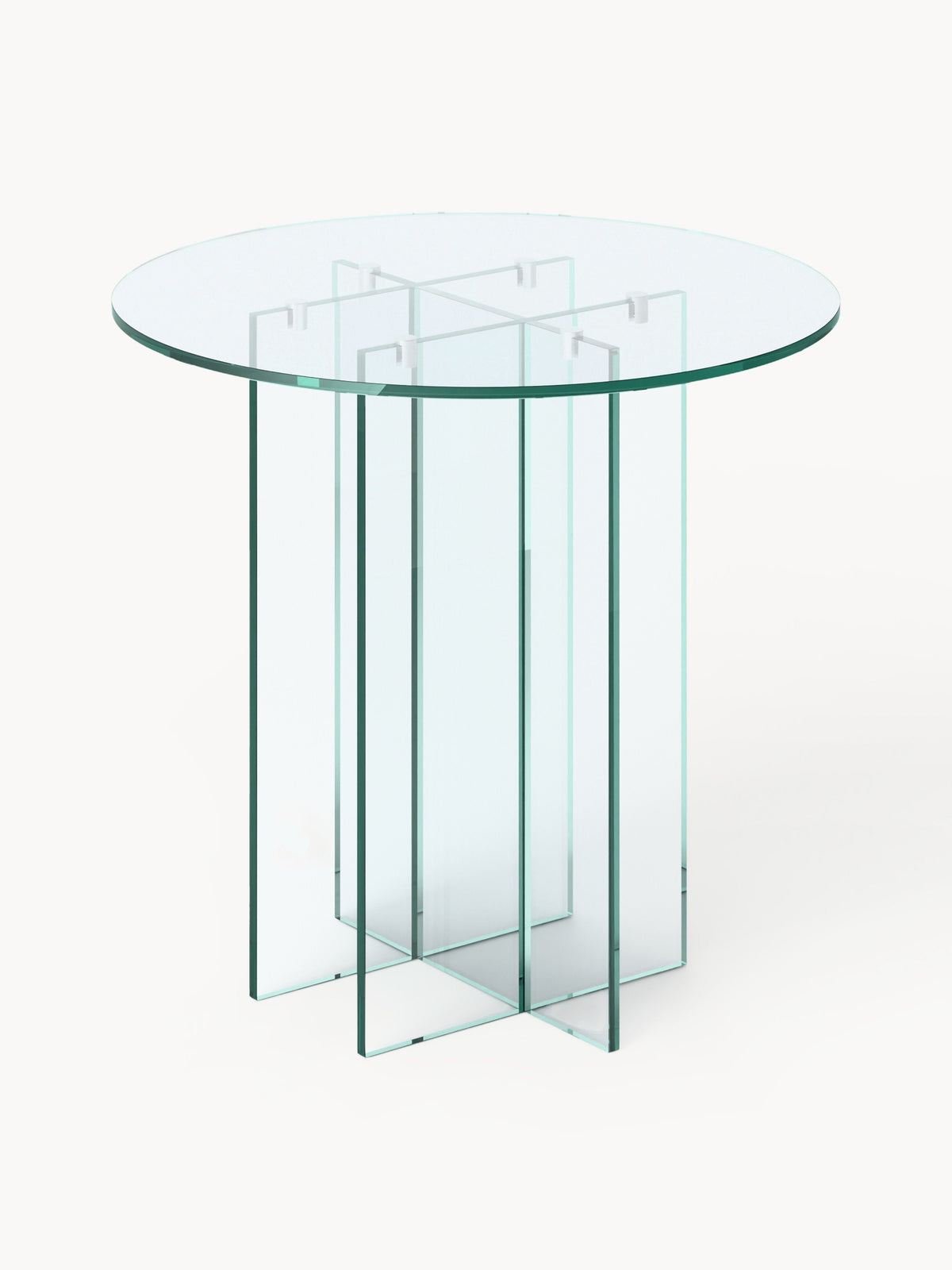 Anouk Round Dining Table in Glass, in Various Sizes