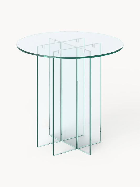 Anouk Round Dining Table in Glass, in Various Sizes