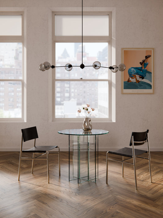 Anouk Round Dining Table in Glass, in Various Sizes