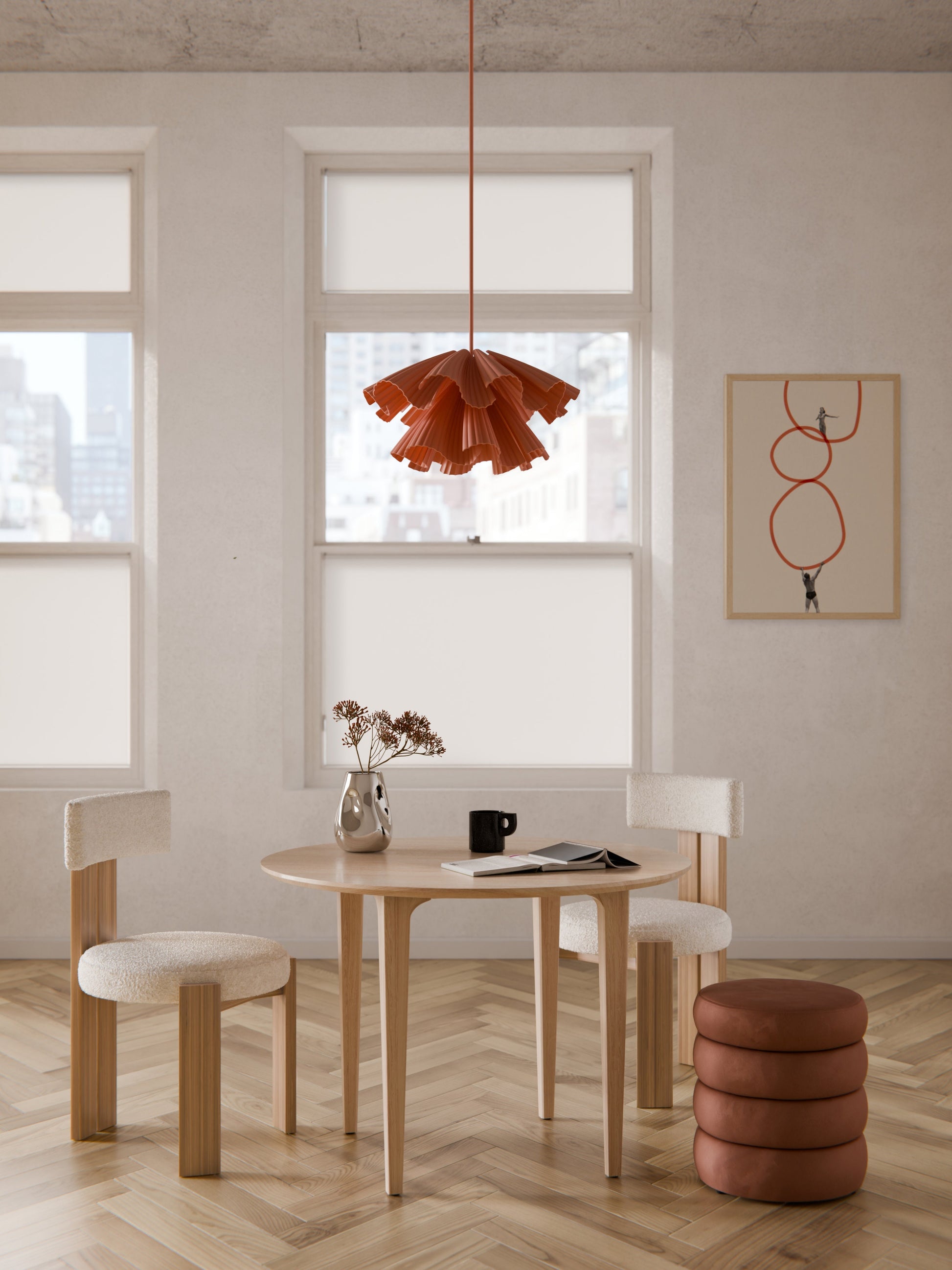 Archie Round Dining Table in Oak, Ø 110 cm