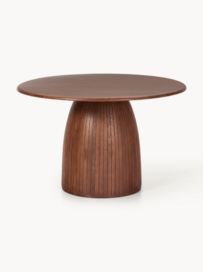 Nelly Round Dining Table with Fluted Texture, in Various Sizes