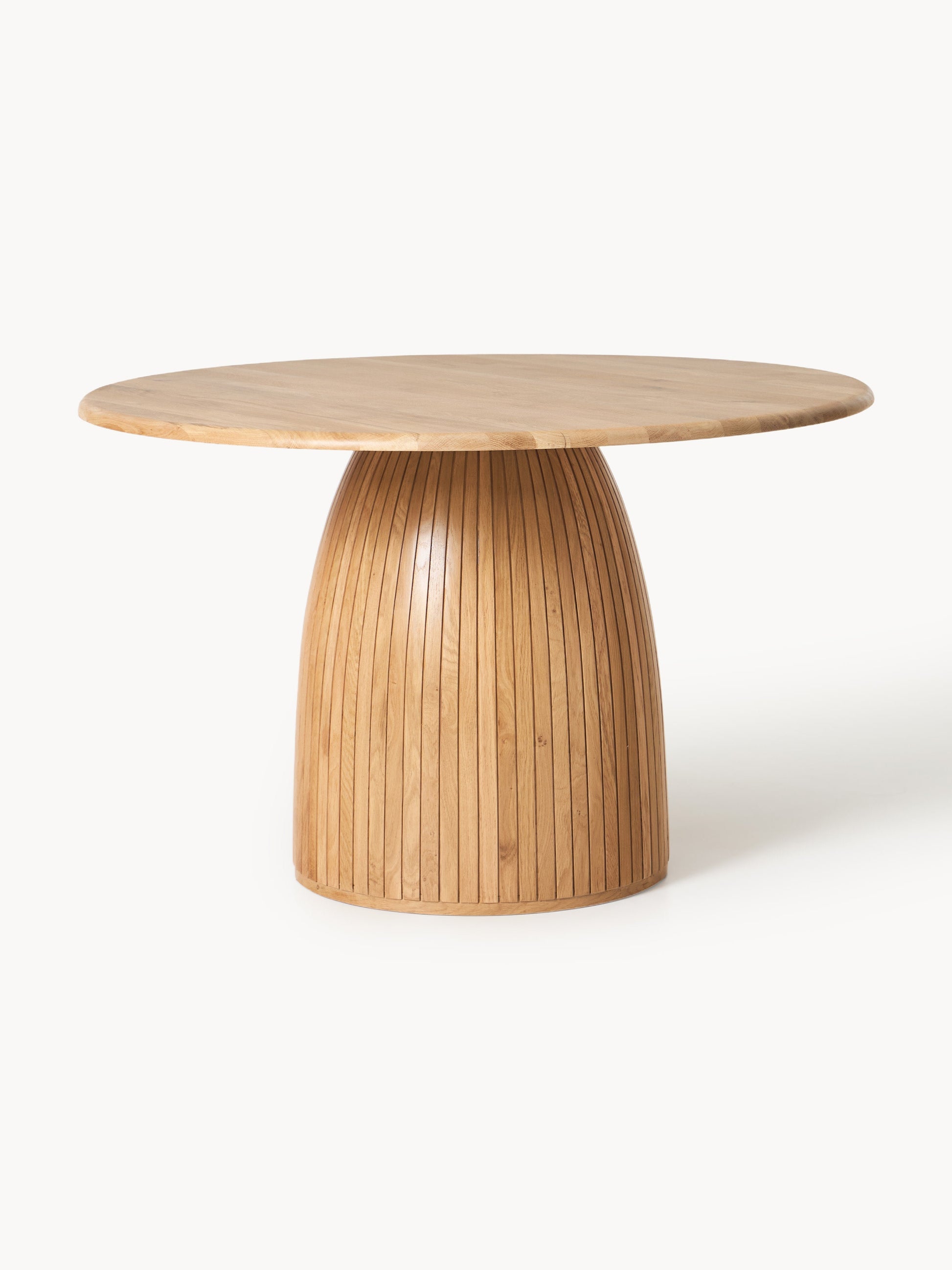 Nelly Round Dining Table with Fluted Texture, in Various Sizes