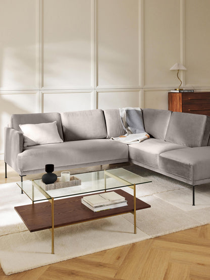 Fluente Velvet Corner Sofa
