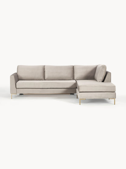 Luna Velvet Sofa Bed with Mattress, 3-Seater