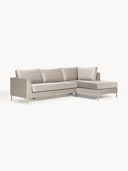 Luna Velvet Sofa Bed with Mattress, 3-Seater