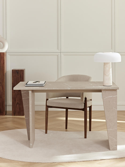 Liam Desk in Travertine Look
