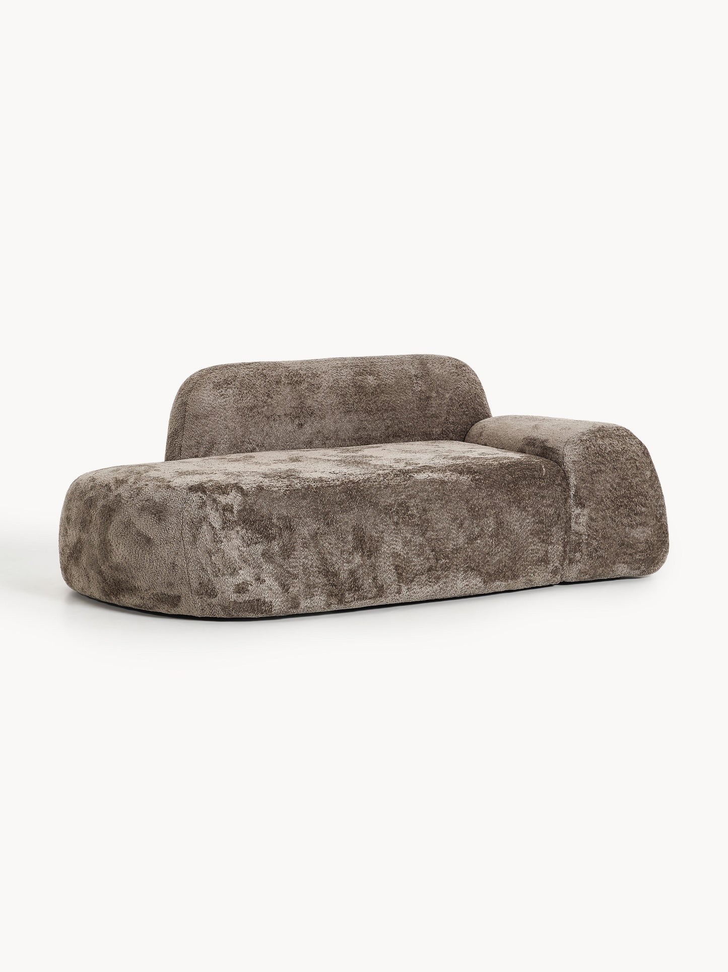 Wolke Teddy Bouclé Sofa (2-Seater) with Chaise Longue